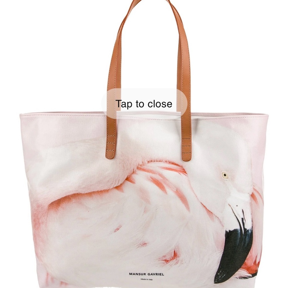 Mansur Gavriel Pink and Tan Artistic Tote Bag